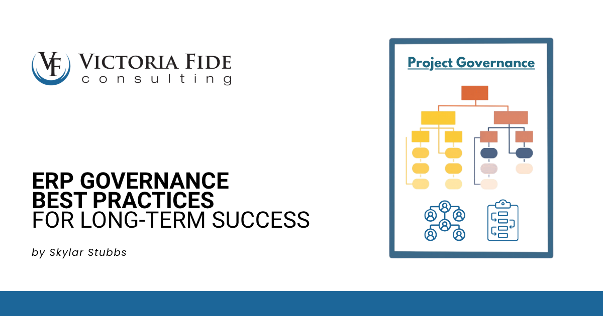 ERP governance structure showing decision rights and escalation paths across a project lifecycle.