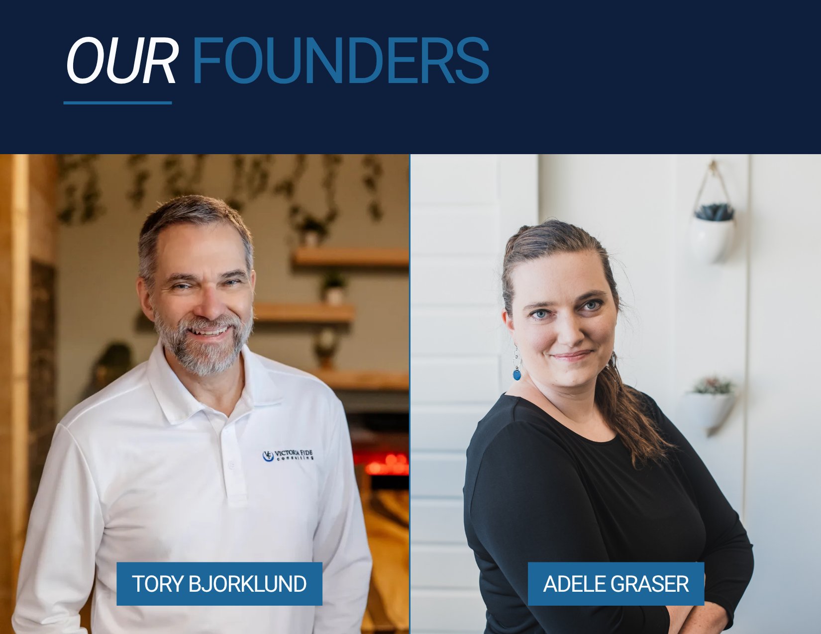 Tory Bjorklund and Adele Graser, Founders of Victoria Fide Consulting