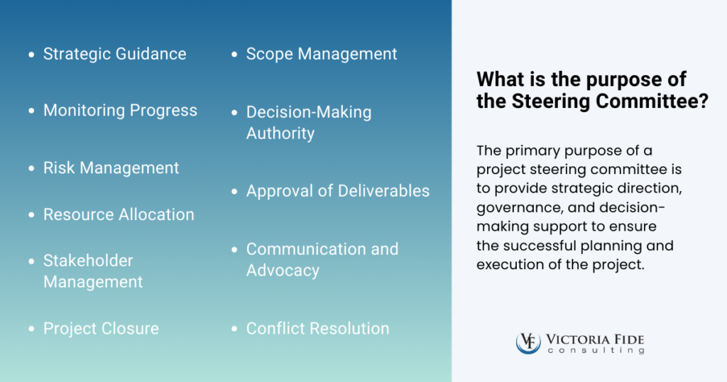 The primary responsibilities of the steering committee